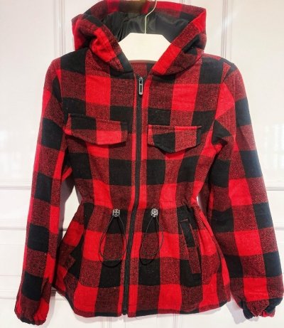 Parka em Lã Xadrez